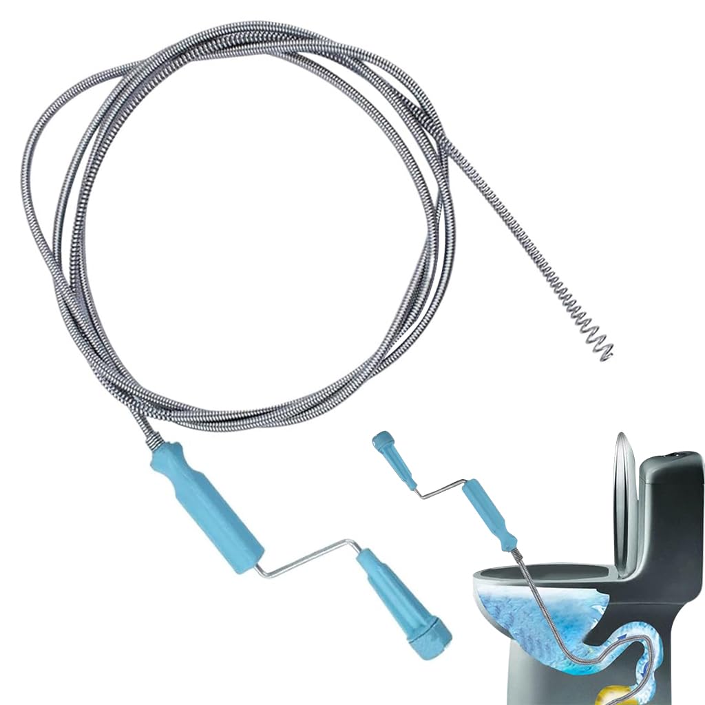 HASTHIP 9.8ft Stainless Steel Drain Cleaner Tool, Spiral Spring Pipe Design, Sink & Tub Drain Dredge Tool, Sewer Cleaning Tool for Bathroom, Kitchen & Toilet HASTHIP 9.8ft Stainless Steel Drain Cleaner Tool, Spiral Spring Pipe Design, Sink & Tub Drain Dredge Tool, Sewer Cleaning Tool for Bathroom, Kitchen & Toilet
